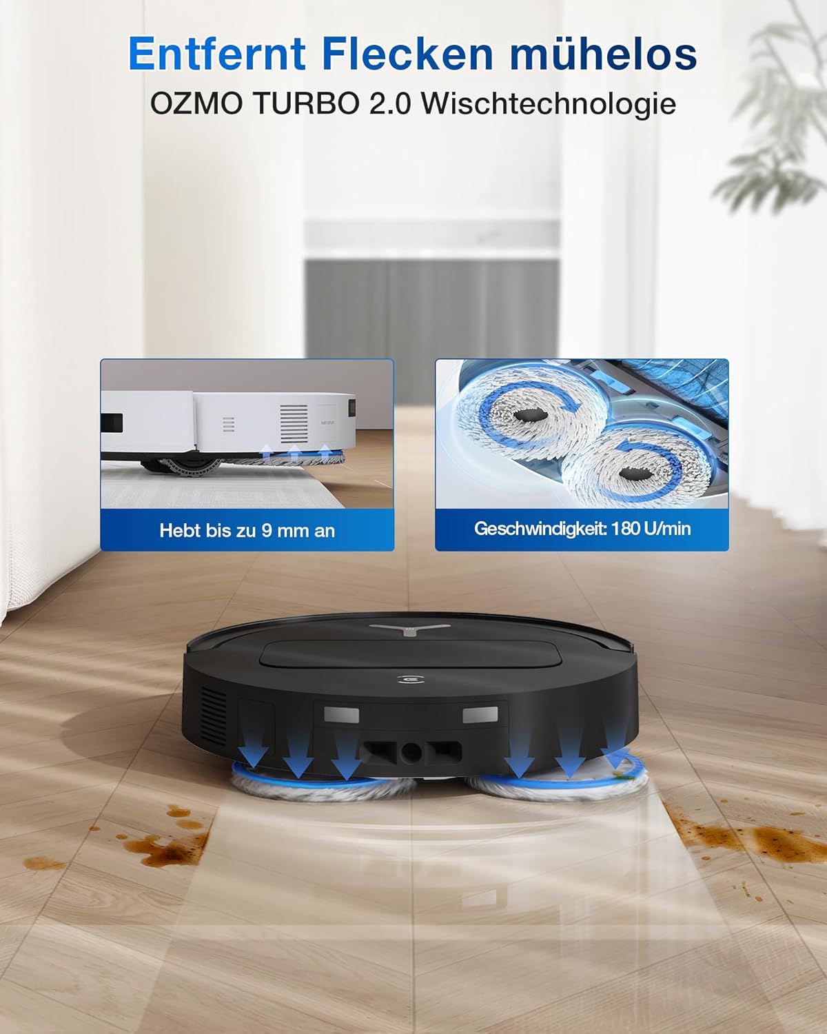 ECOVACS DEEBOT T50 OMNI Gen2 Saugroboter mit Wischfunktion