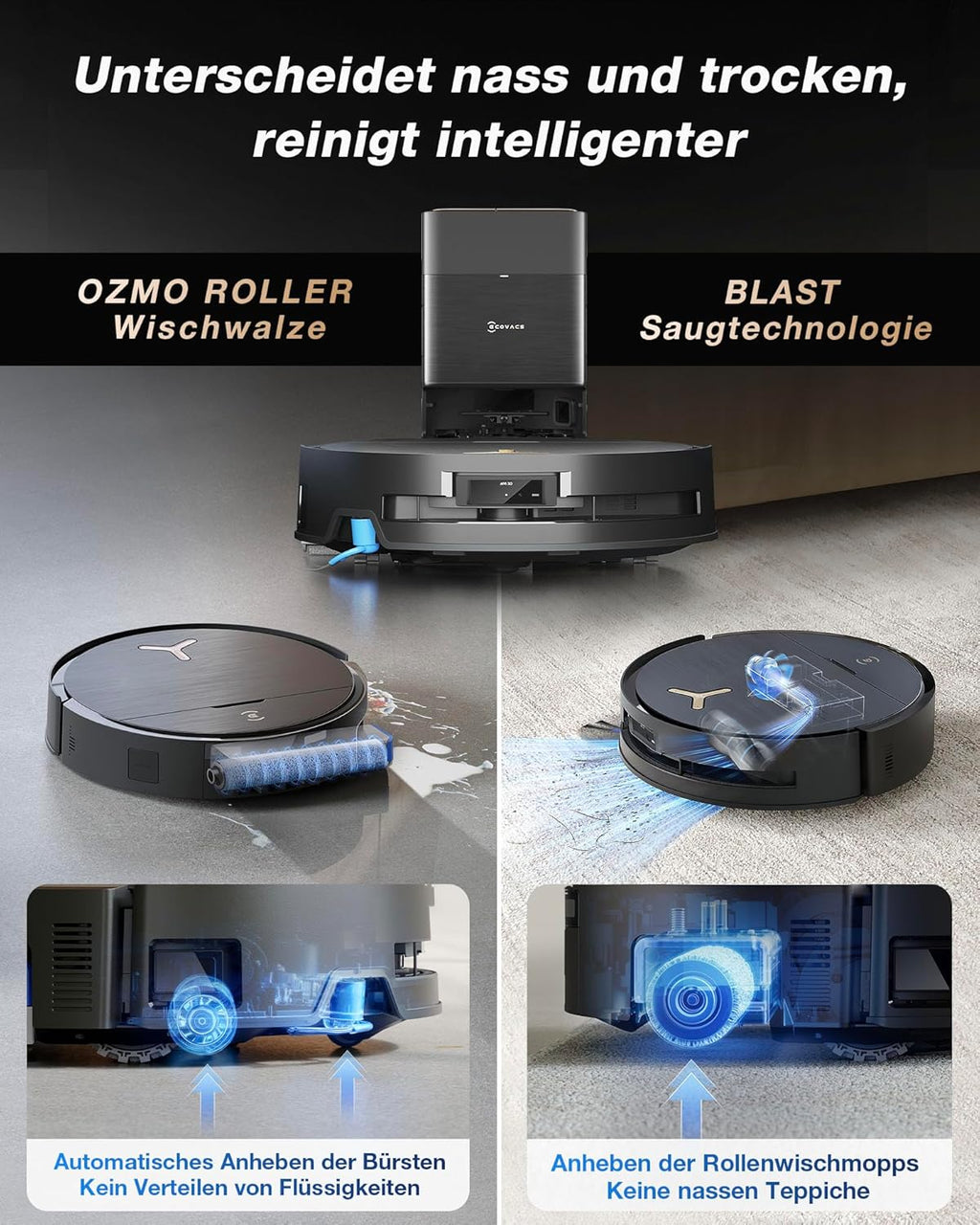 Ecovacs Deebot X9 Pro Omni Robot Saugroboter mit Wischfunktion