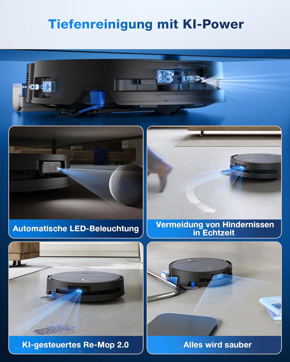 Ecovacs Deebot X9 Pro Omni Robot Saugroboter mit Wischfunktion