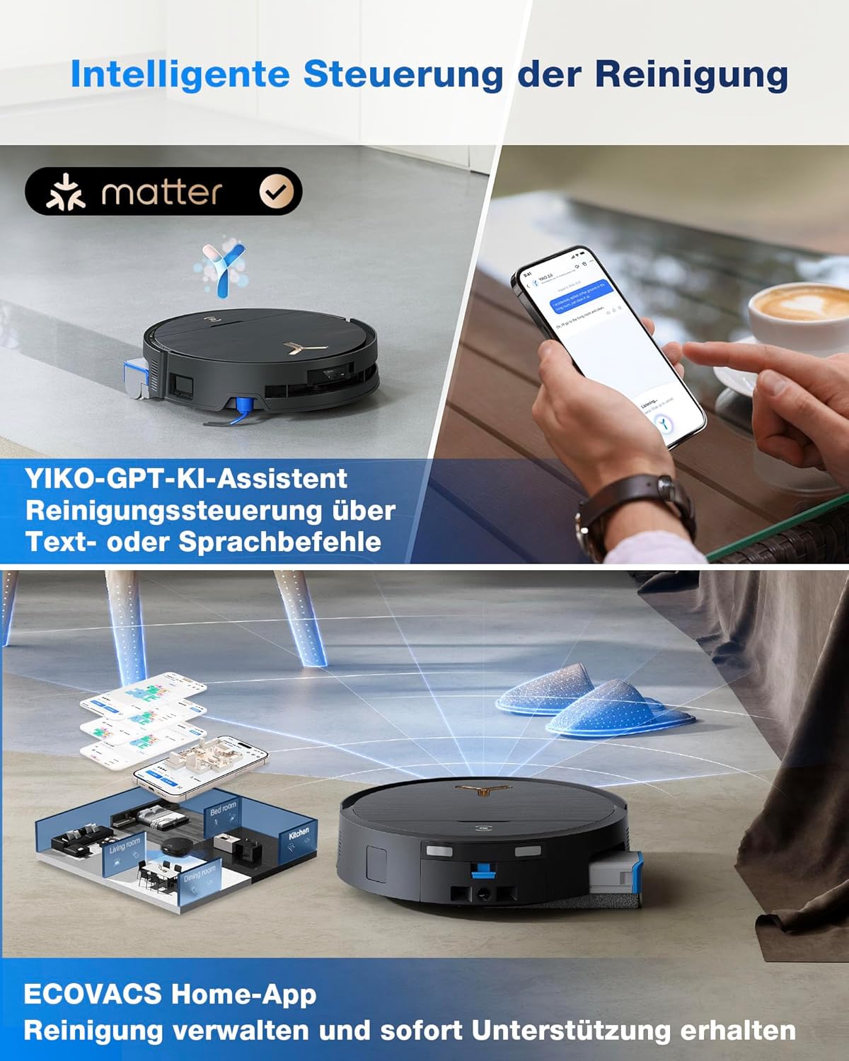 Ecovacs Deebot X9 Pro Omni Robot Saugroboter mit Wischfunktion