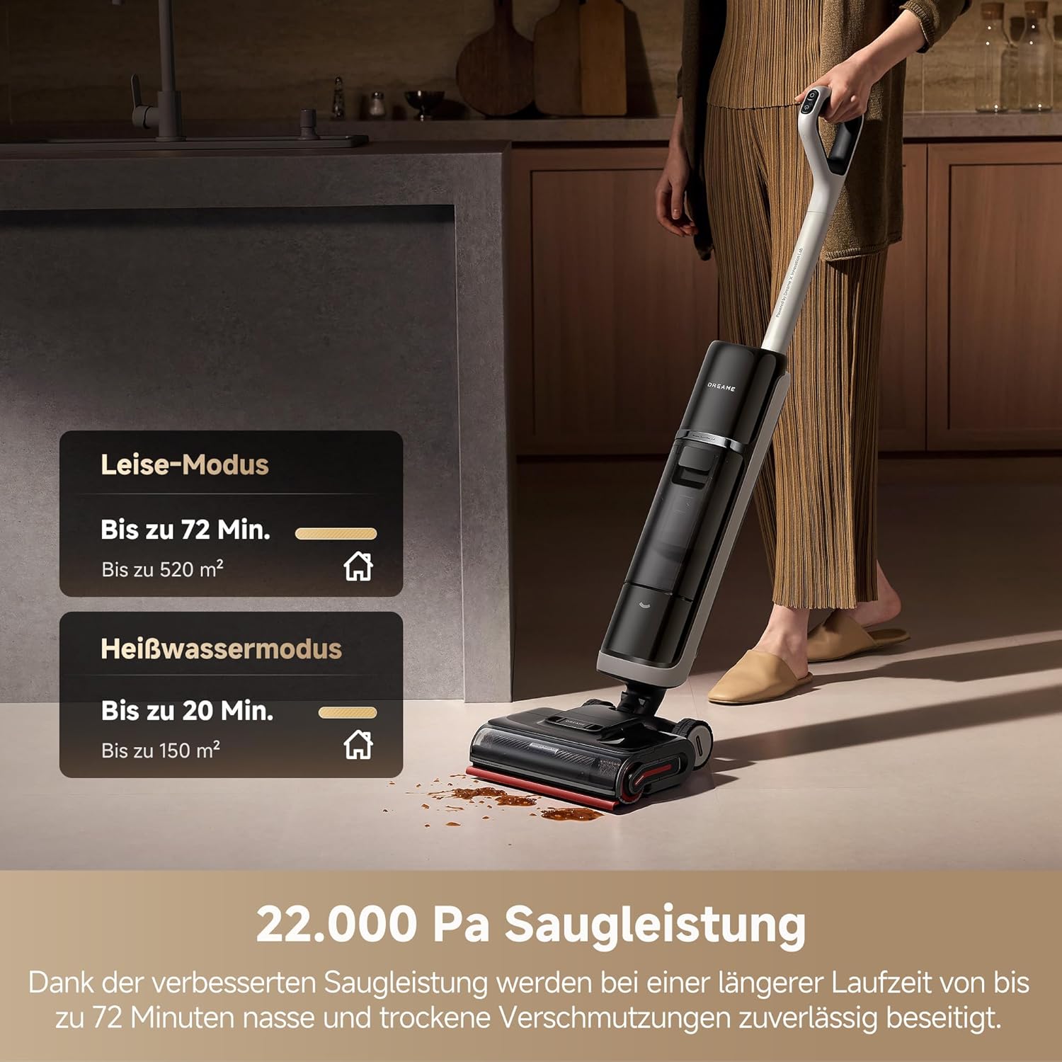 DREAME Nass-Trocken-Sauger H15 Pro Heat 400W 22.000 Pa