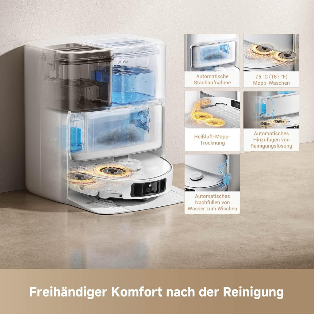 MOVA P50 Pro Ultra Saugroboter mit Wischfunktion und HEPA 700W